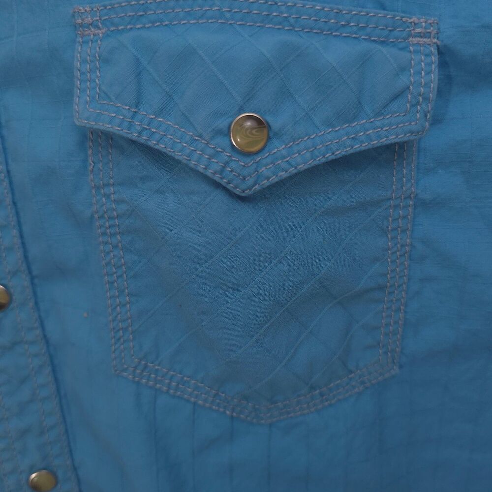 Wrangler TwentyX 20X Mens XLT Western Shirt Blue Rodeo Button Up - Picture 4 of 9